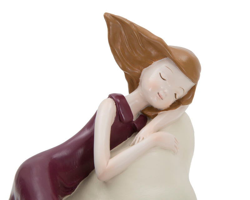 Statueta Mauro Ferretti Dolly On A Cloud  25X11X16 cm, DARK Rosu