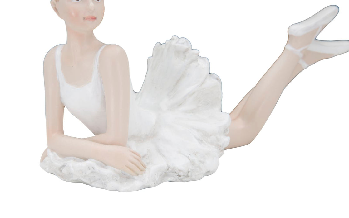 Statueta Mauro Ferretti Dancer Dicy Layng 12X7,5X11 cm, Alb