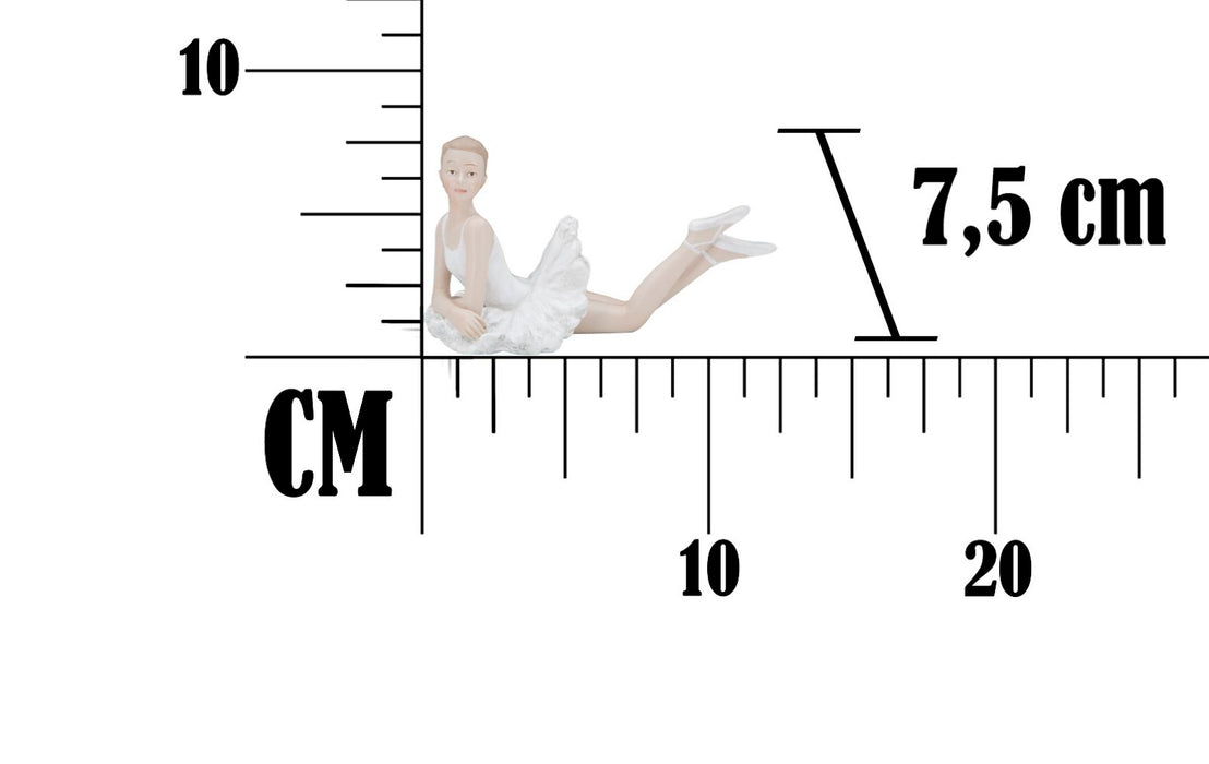 Statueta Mauro Ferretti Dancer Dicy Layng 12X7,5X11 cm, Alb