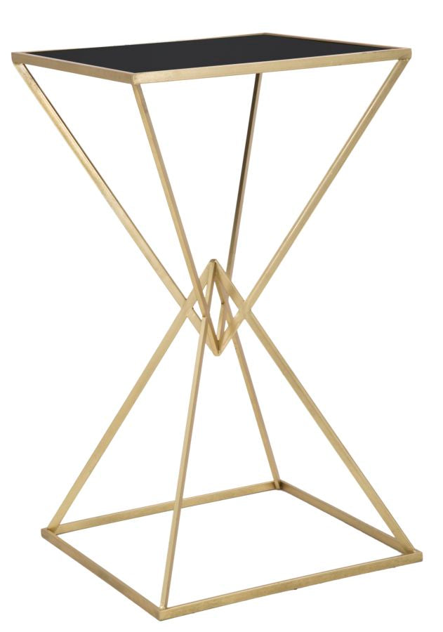 Masa Bar Mauro Ferretti Piramid  60X60X105 cm, Auriu/ Negru