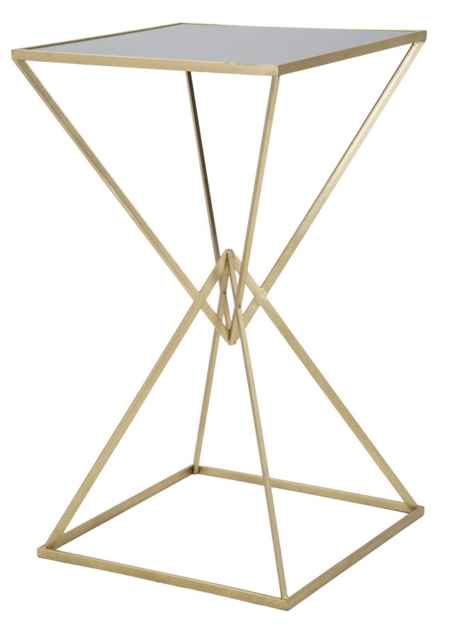 Masa Bar Mauro Ferretti Piramid  60X60X105 cm, Auriu/ Negru