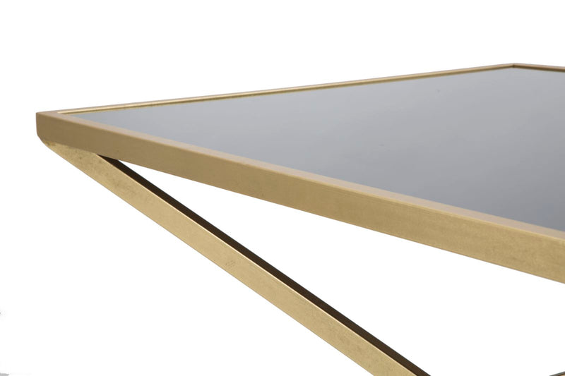 Masuta Cafea Mauro Ferretti Piramid  110X60X45 cm, Auriu/ Negru