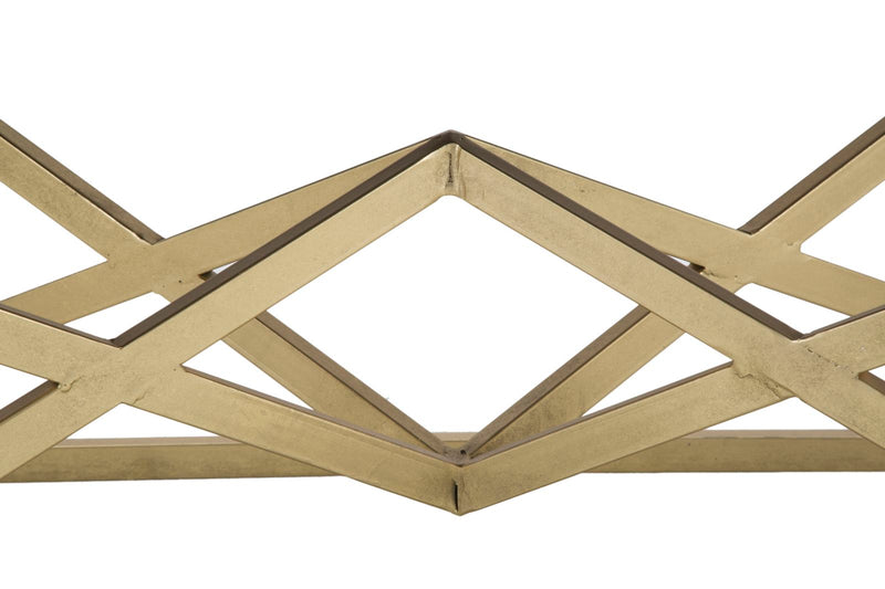 Masuta Cafea Mauro Ferretti Piramid  110X60X45 cm, Auriu/ Negru