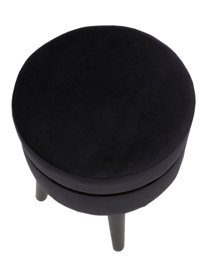 Taburet Mauro Ferretti Paris Negru Ø 35X40, 5 cm, Negru/Auriu