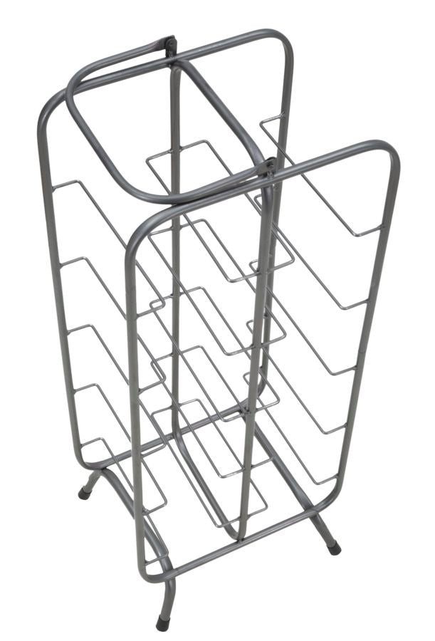 Suport Sticle de Vin Rectangular, 10 Sticle,  28X23X67 cm, DARK Gri