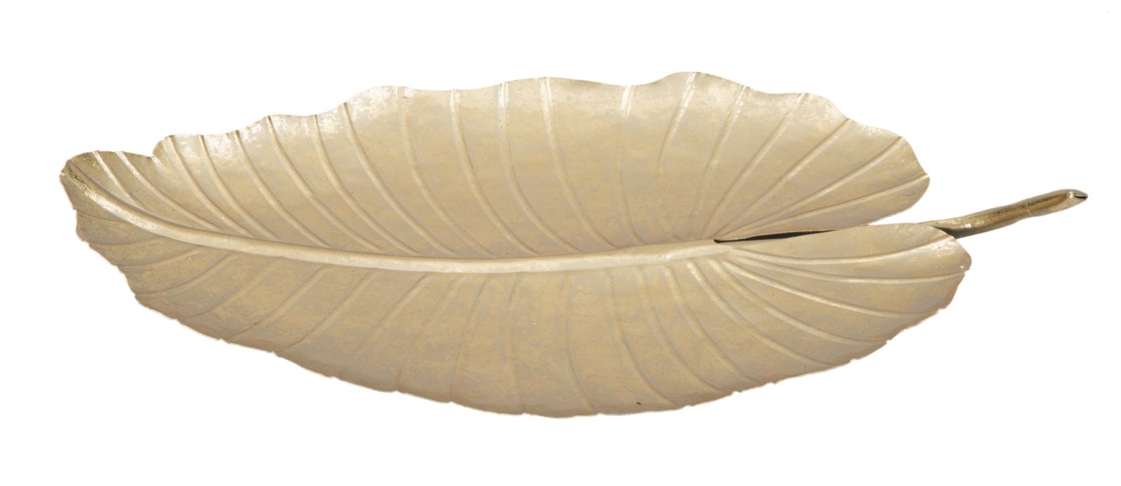 Platou decorativ Mauro Ferretti Leaf Glam A,  23X2X35,5  cm, Auriu