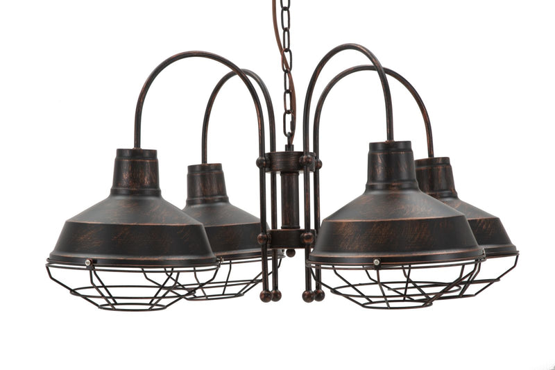 Lustra Mauro Ferretti Bronks 4 Lights  80X80X40 (Chain  80) cm, Negru