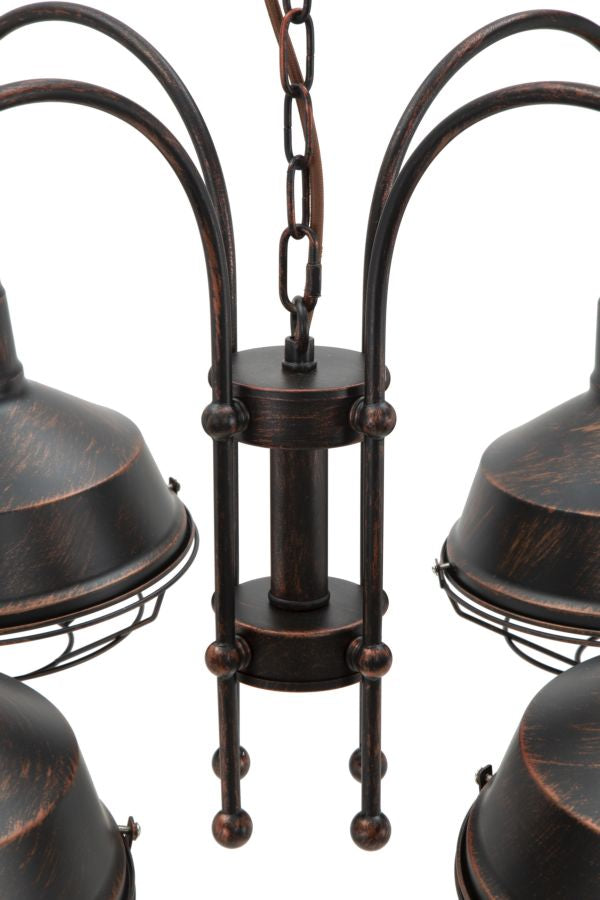Lustra Mauro Ferretti Bronks 4 Lights  80X80X40 (Chain  80) cm, Negru