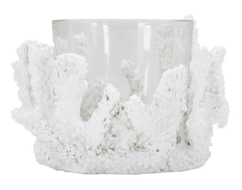 Suport Lumanare Mauro Ferretti Corallo  Ø 12,5X9  cm, Alb