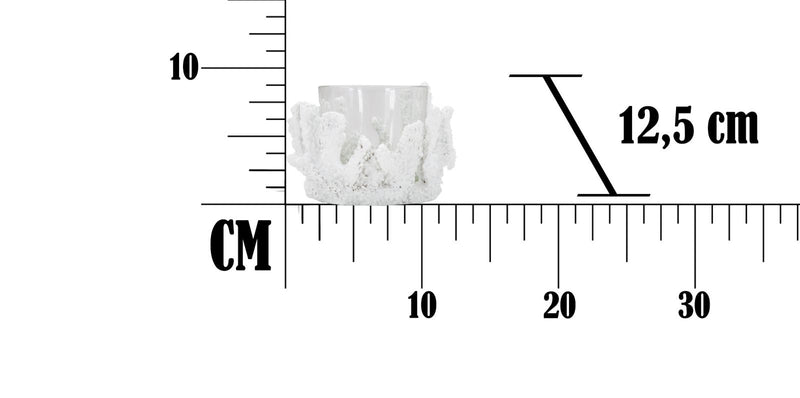 Suport Lumanare Mauro Ferretti Corallo  Ø 12,5X9  cm, Alb