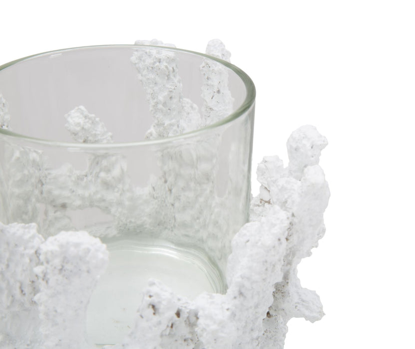 Suport Lumanare Mauro Ferretti Corallo  Ø 12,5X9  cm, Alb