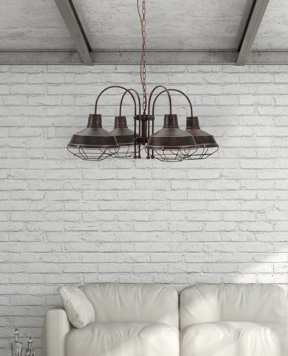 Lustra Mauro Ferretti Bronks 4 Lights  80X80X40 (Chain  80) cm, Negru