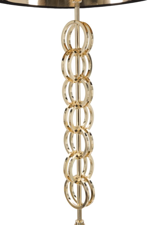 Lampadar Mauro Ferretti Rings  Ø 40X170 cm, Negru/Auriu