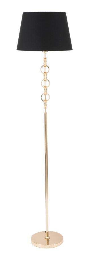 Lampadar Mauro Ferretti Rings  Ø 40X170 cm, Negru/Auriu
