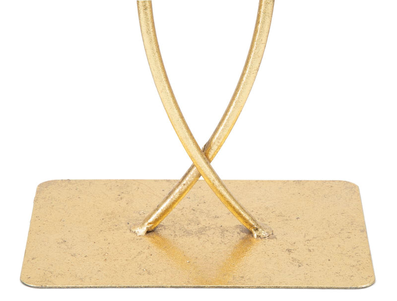 Decoratiune Mauro Ferretti Leaf Glam 25X8, 5X35 cm, Auriu