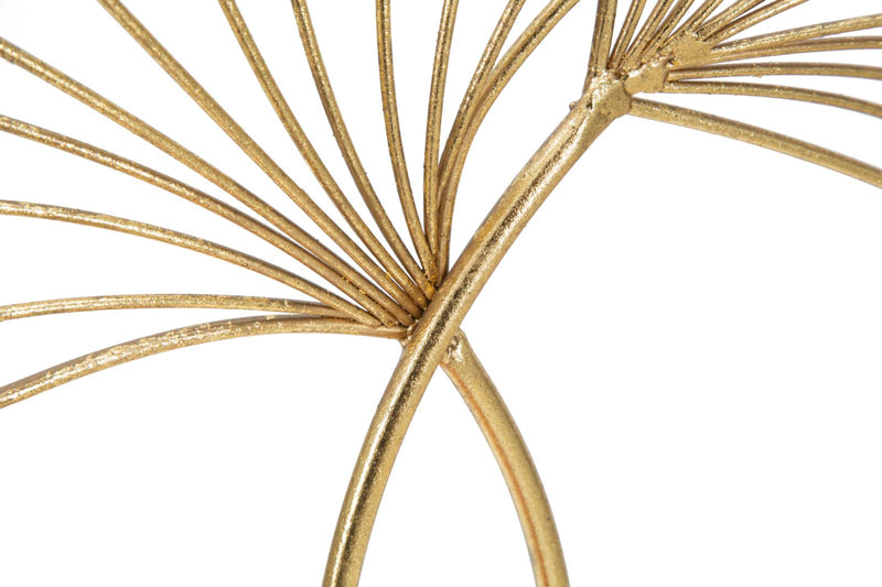 Decoratiune Mauro Ferretti Leaf Glam 25X8, 5X35 cm, Auriu