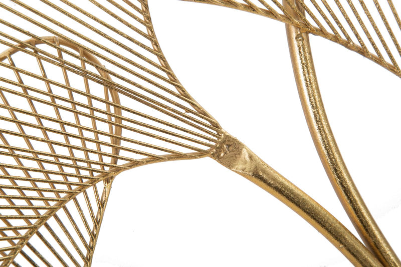 Decoratiune de Perete Mauro Ferretti Glam Leaf  79X5X68 cm, Auriu
