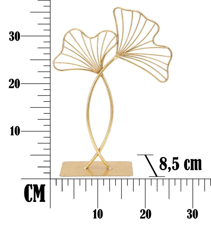Decoratiune Mauro Ferretti Leaf Glam 25X8, 5X35 cm, Auriu