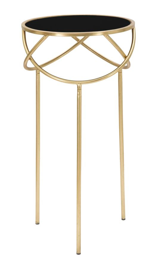 Masuta Mauro Ferretti Ring  Ø 40X80  cm, Negru/Auriu