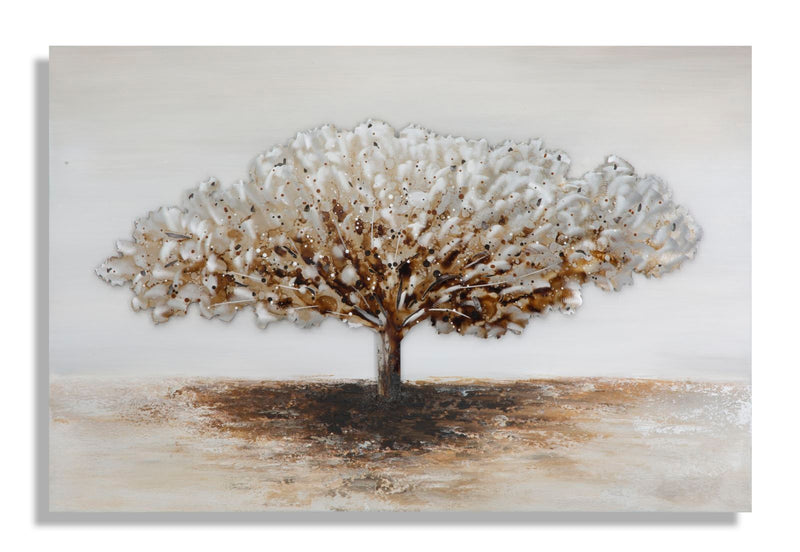 Tablou decorativ Pictat Manual Mauro Ferretti Tree Alluminium A, 120X3,8X80 cm, Multicolor
