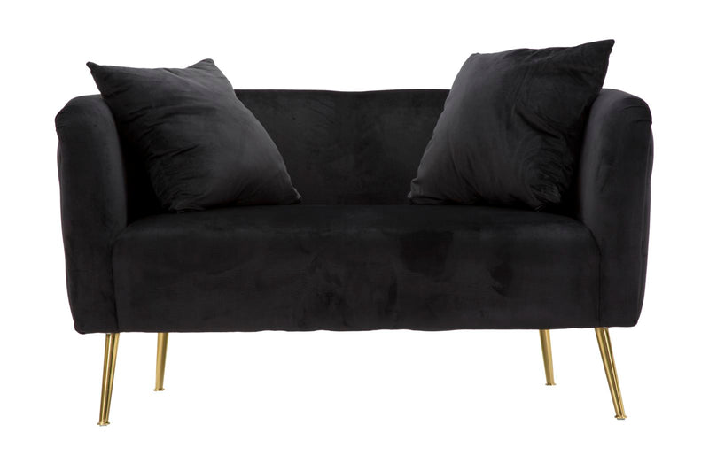 Canapea 2 Locuri Mauro Ferretti Bucarest Negru 127X74X71 cm, Negru