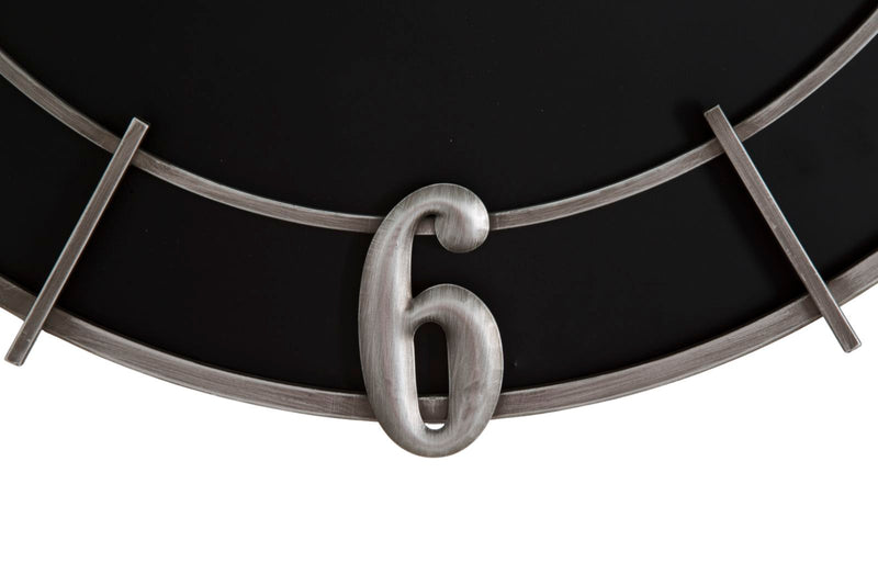 Ceas decorativ de Perete Mauro Ferretti Silver Glam  Ø 60X4,5 cm,  Argintiu / Negru