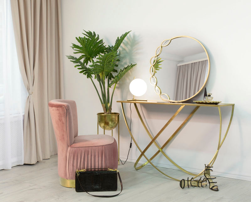 Set Suporturi Pentru Ghivece Mauro Ferretti Glam Coppia, 2 Piese,  Ø 27X62-21,5X52 cm, Auriu