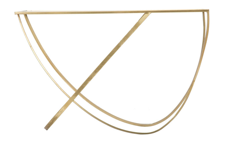 Consola Mauro Ferretti Ring 120X40X79 cm, Negru/Auriu