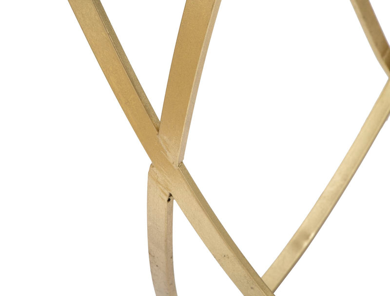 Consola Mauro Ferretti Ring 120X40X79 cm, Negru/Auriu