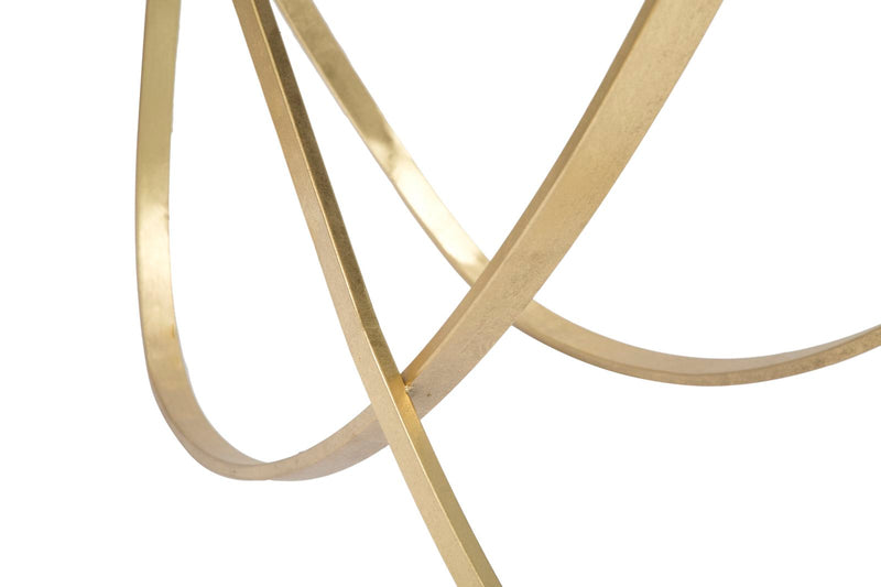 Consola Mauro Ferretti Ring 120X40X79 cm, Negru/Auriu