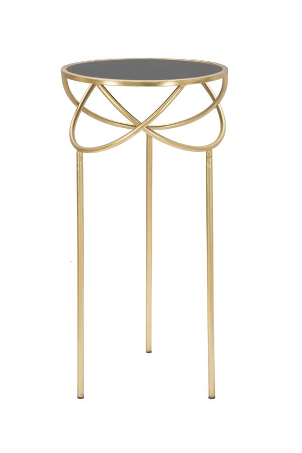 Masuta Mauro Ferretti Ring  Ø 40X80  cm, Negru/Auriu