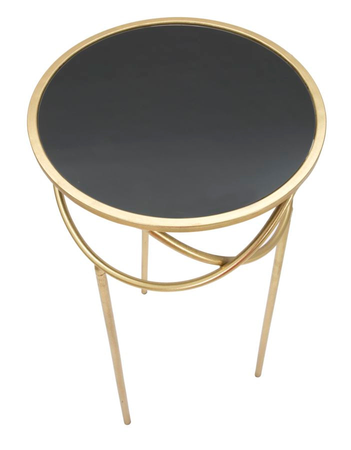 Masuta Mauro Ferretti Ring  Ø 40X80  cm, Negru/Auriu