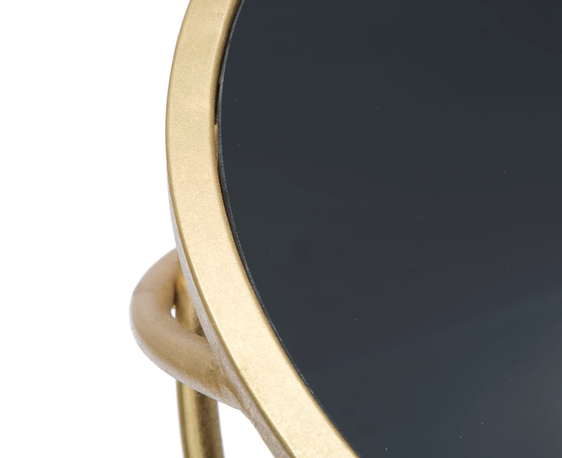Masuta Mauro Ferretti Ring  Ø 40X80  cm, Negru/Auriu