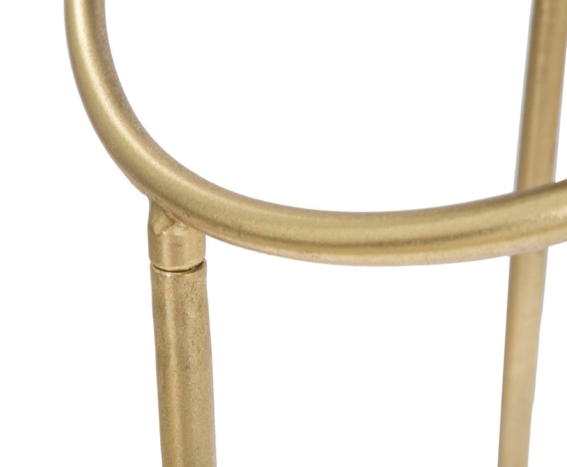 Masuta Mauro Ferretti Ring  Ø 40X80  cm, Negru/Auriu