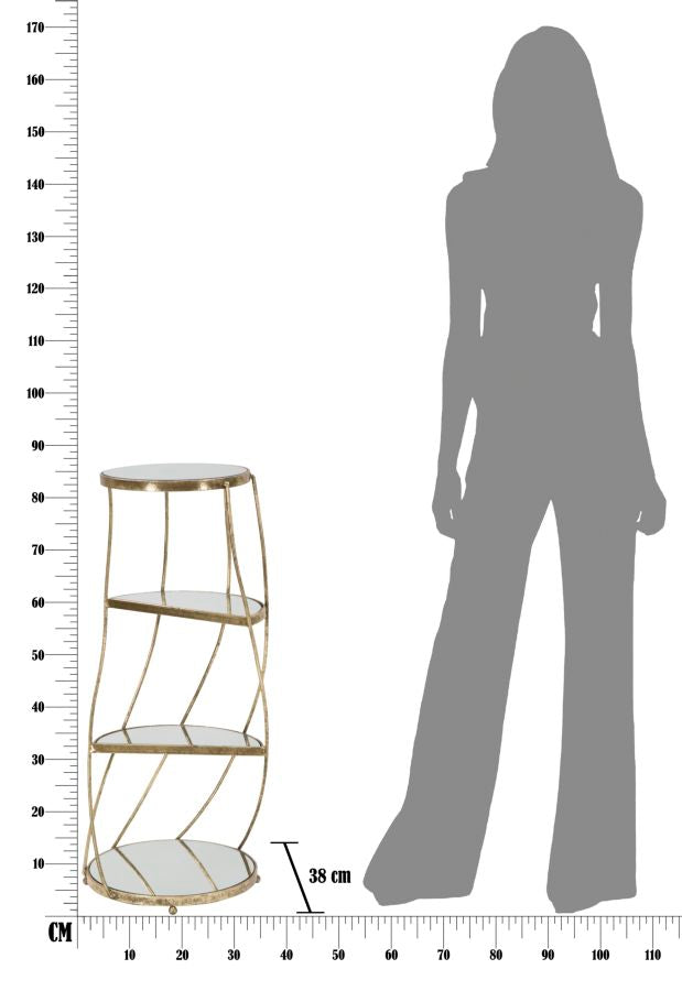 Masuta Mauro Ferretti Twisty  Ø 38X86 cm, Auriu