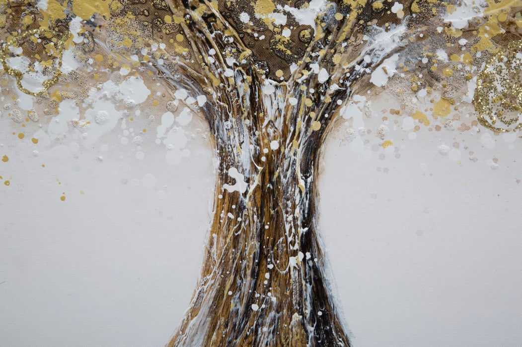 Tablou decorativ Pictat Manual Mauro Ferretti Super Tree A, 180X3,8X60 cm, Multicolor