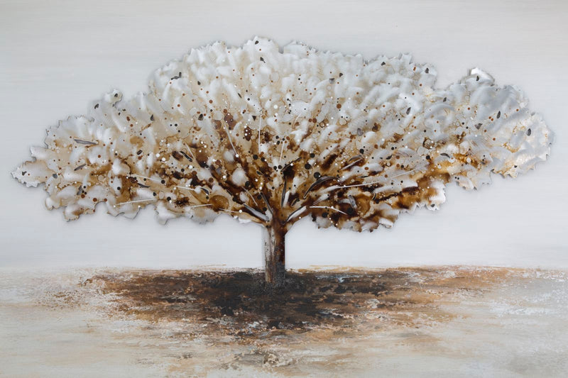 Tablou decorativ Pictat Manual Mauro Ferretti Tree Alluminium A, 120X3,8X80 cm, Multicolor