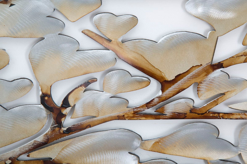Tablou decorativ Pictat Manual Mauro Ferretti Tree Alluminium B, 120X3,8X60 cm, Multicolor