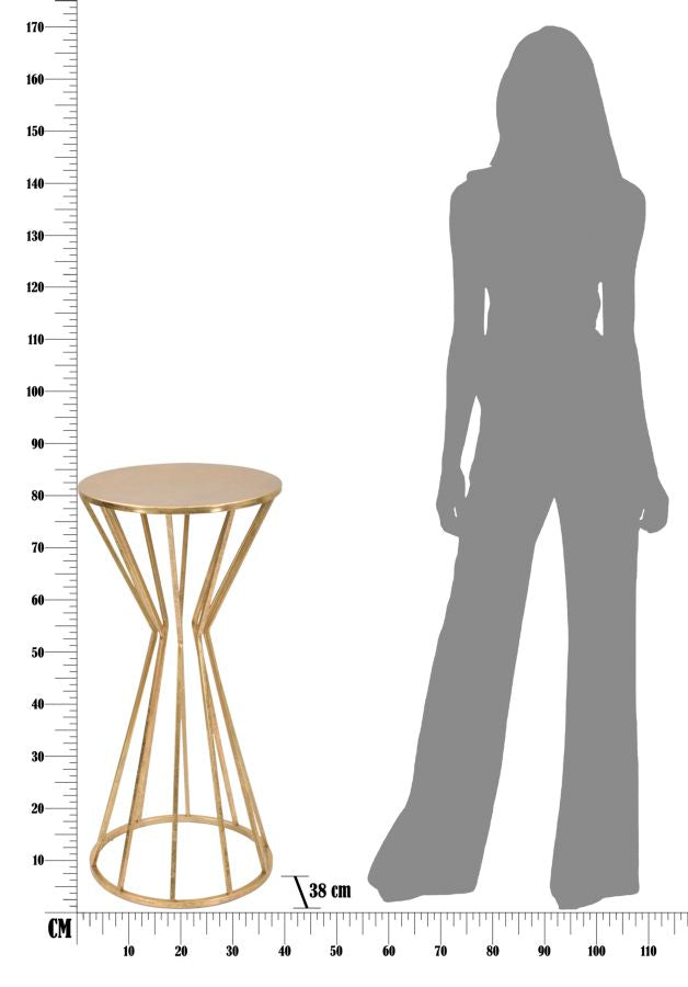 Masuta Mauro Ferretti Stick Glam  Ø 38X80 cm, Auriu