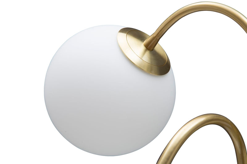 Lampadar Mauro Ferretti Glamy 4 Light  Ø 53X74 cm, Alb / Auriu