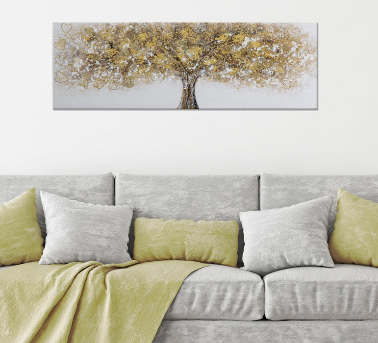 Tablou decorativ Pictat Manual Mauro Ferretti Super Tree A, 180X3,8X60 cm, Multicolor