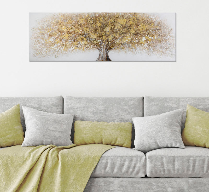 Tablou decorativ Pictat Manual Mauro Ferretti Super Tree B, 180X3,8X61 cm, Multicolor