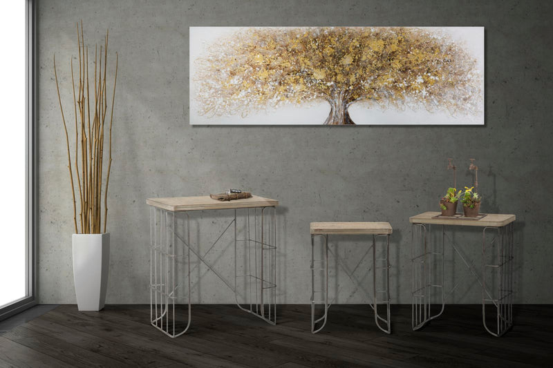 Tablou decorativ Pictat Manual Mauro Ferretti Super Tree B, 180X3,8X61 cm, Multicolor