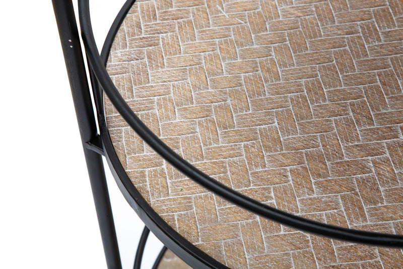 Carucior Servire Mauro Ferretti Arex  40X41,5X82 cm, Negru / Maro