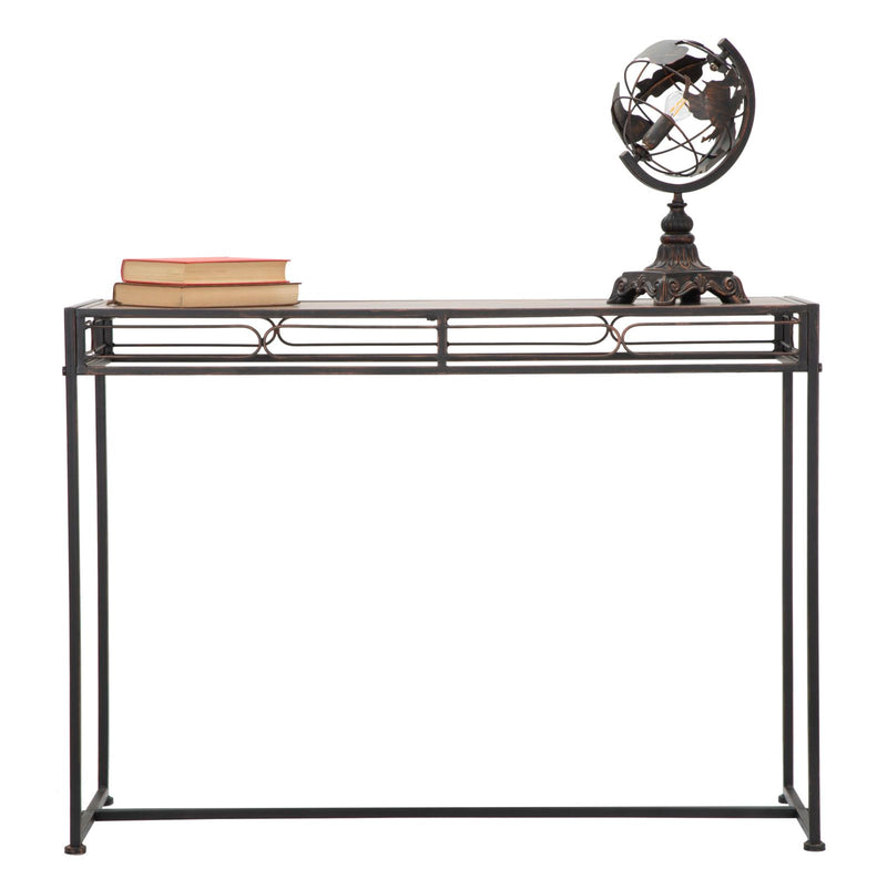 Consola Mauro Ferretti Essential  110X40X80 cm, Negru / Maro