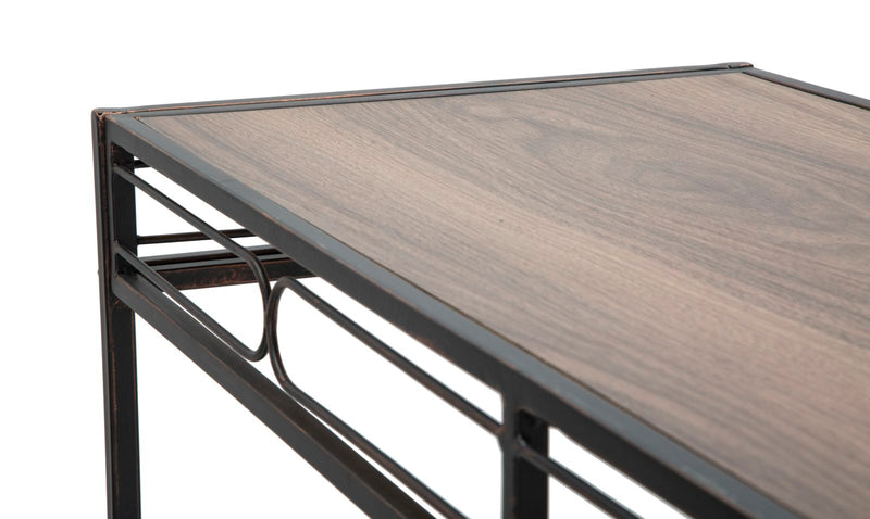 Consola Mauro Ferretti Essential  110X40X80 cm, Negru / Maro