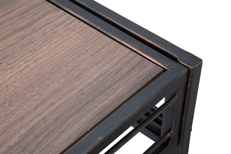 Consola Mauro Ferretti Essential  110X40X80 cm, Negru / Maro