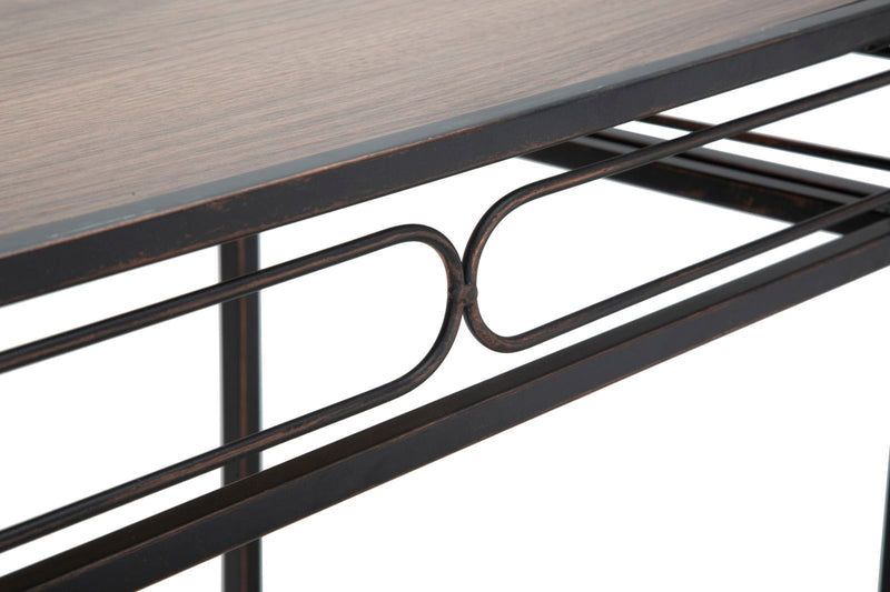 Consola Mauro Ferretti Essential  110X40X80 cm, Negru / Maro