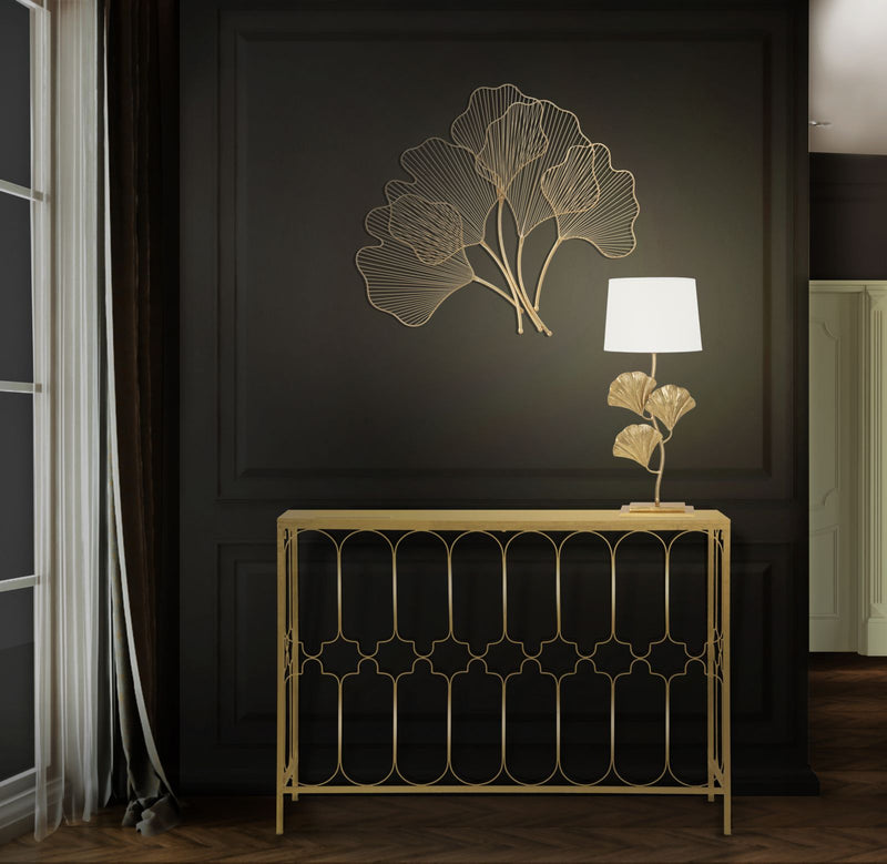 Veioza Mauro Ferretti Glamy  Ø 33X81 cm, Auriu/Alb