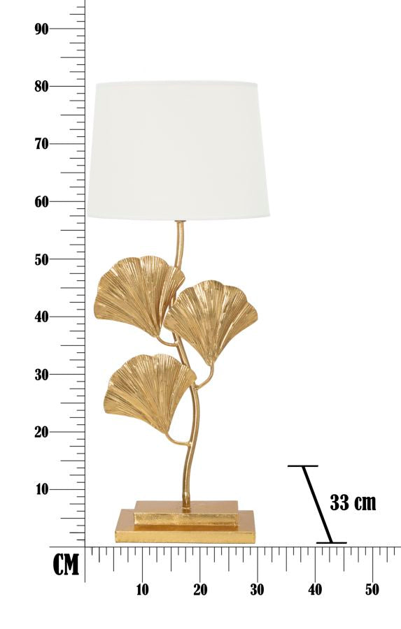 Veioza Mauro Ferretti Glamy  Ø 33X81 cm, Auriu/Alb